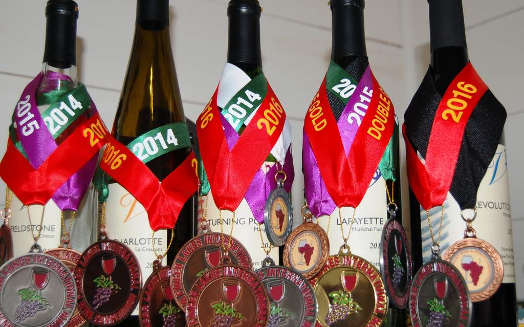 Some medals for Victory View Vineyard's wine at the Finger Lakes International Wine Competition.