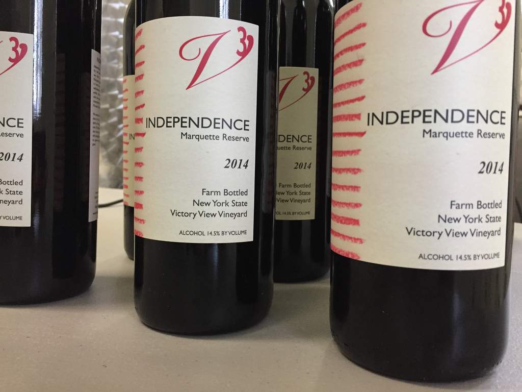 Bottles of our 2014 Independence marquette reserve.