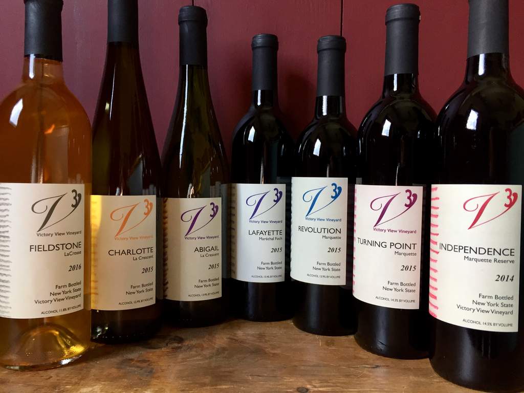 Bottles of our distinctive wines of the Upper Hudson region.