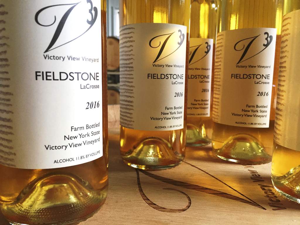 Victory View Vineyard's Fieldstone lacrosse is a farm-bottled dry white wine.