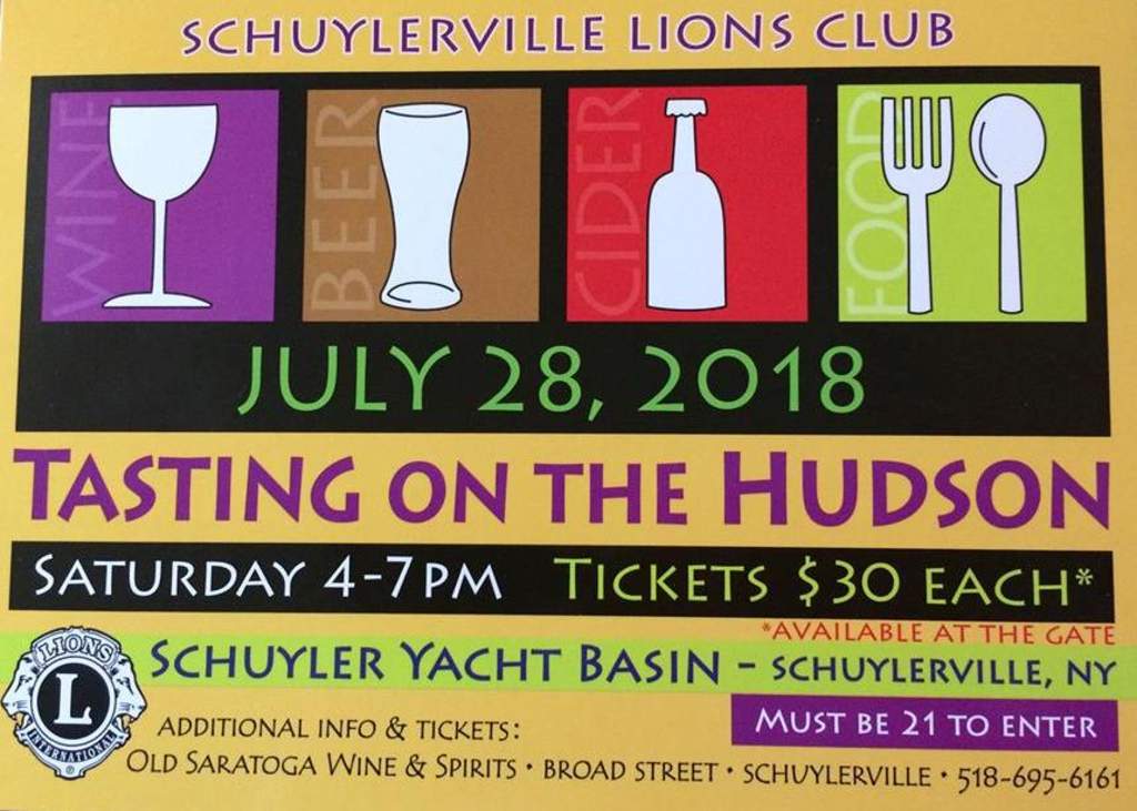 2018 Tasting on the Hudson. Victory View Vineyard at Schuyler Yacht Basin July 28th, 4 to 7:00 pm.