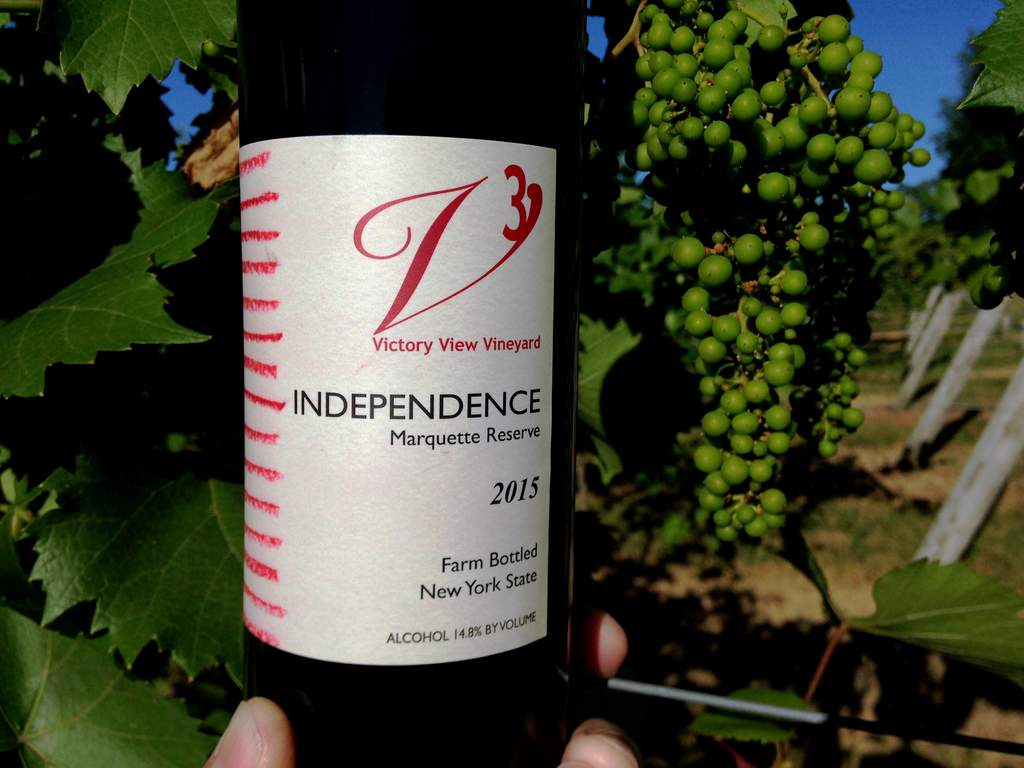 2015 Independence Marquette Reserve Victory View Vineyard's Independence marquette reserve is released in Upper Hudson region.