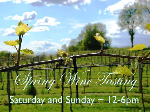 Spring wine tasting at Victory View Vineyard on Saturday and Sunday, 12-6pm.