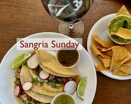 Enjoy V3 sangria and Mexican food.
